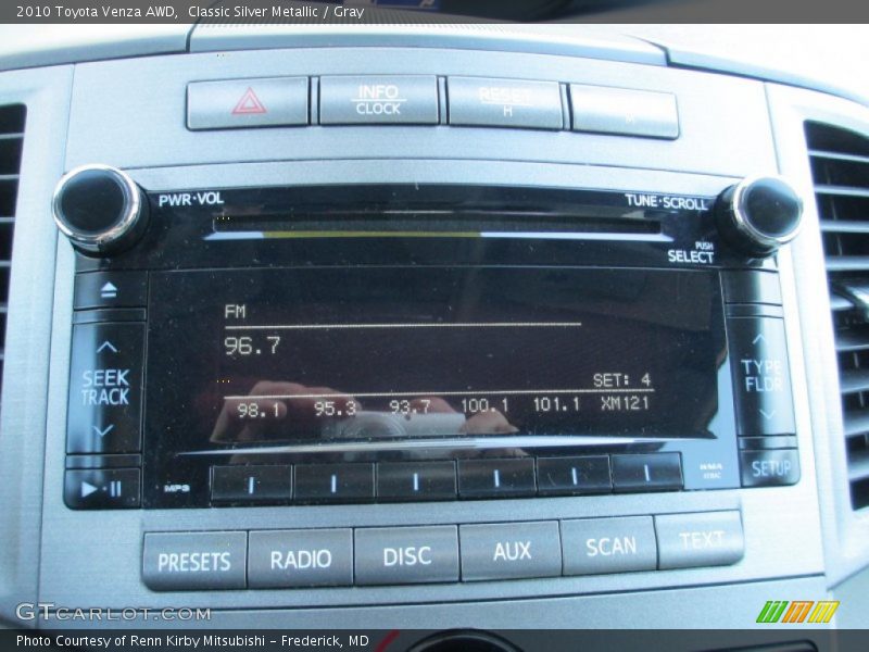 Classic Silver Metallic / Gray 2010 Toyota Venza AWD