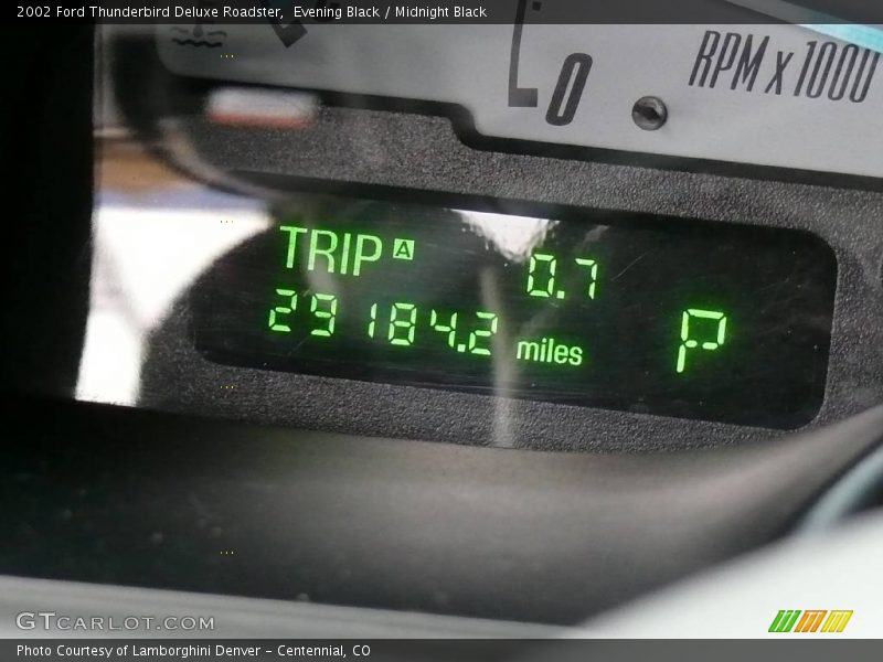 Evening Black / Midnight Black 2002 Ford Thunderbird Deluxe Roadster
