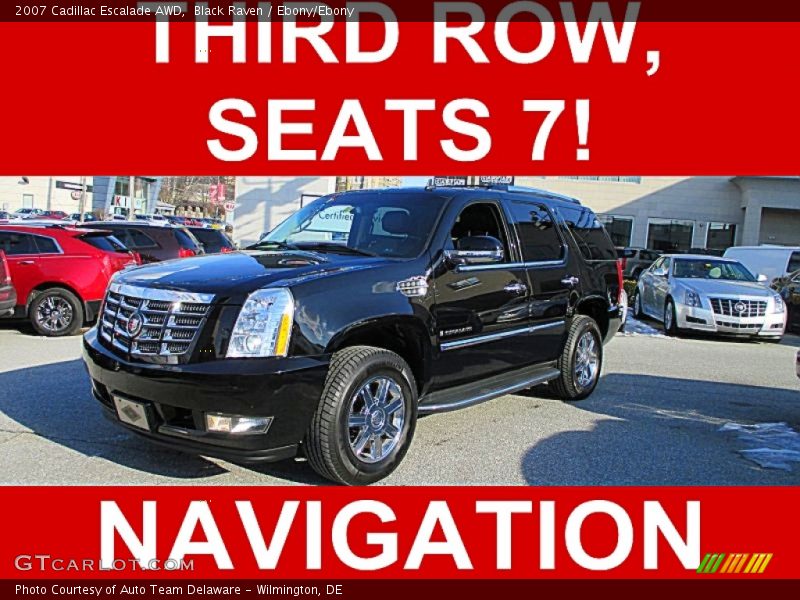 Black Raven / Ebony/Ebony 2007 Cadillac Escalade AWD