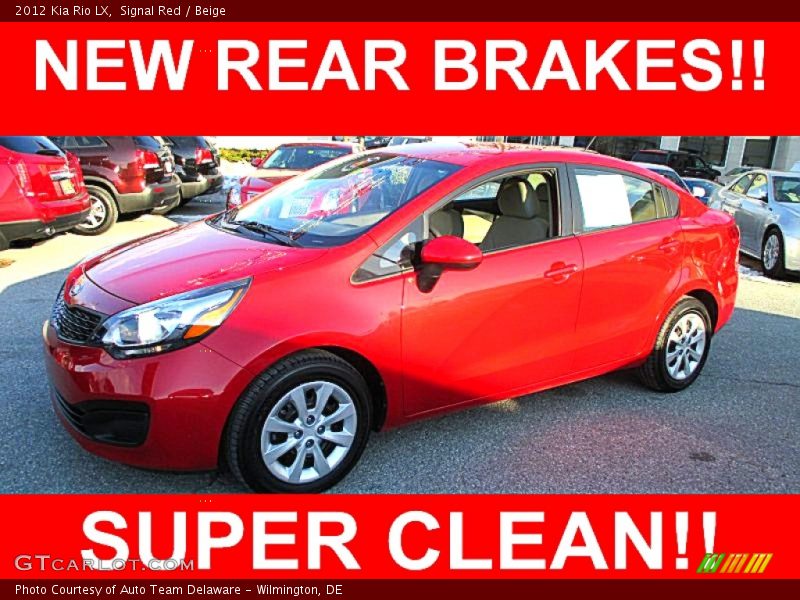 Signal Red / Beige 2012 Kia Rio LX