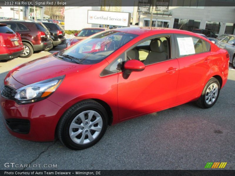 Signal Red / Beige 2012 Kia Rio LX