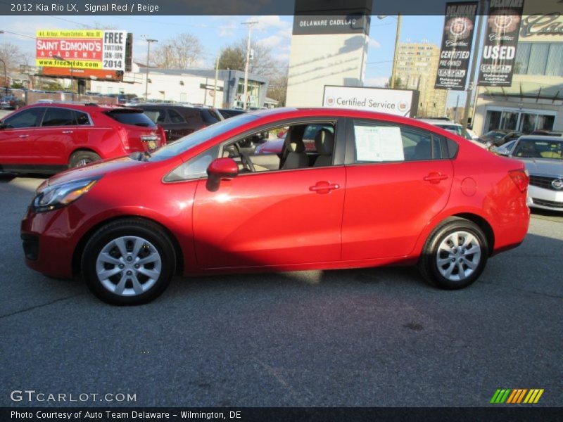 Signal Red / Beige 2012 Kia Rio LX