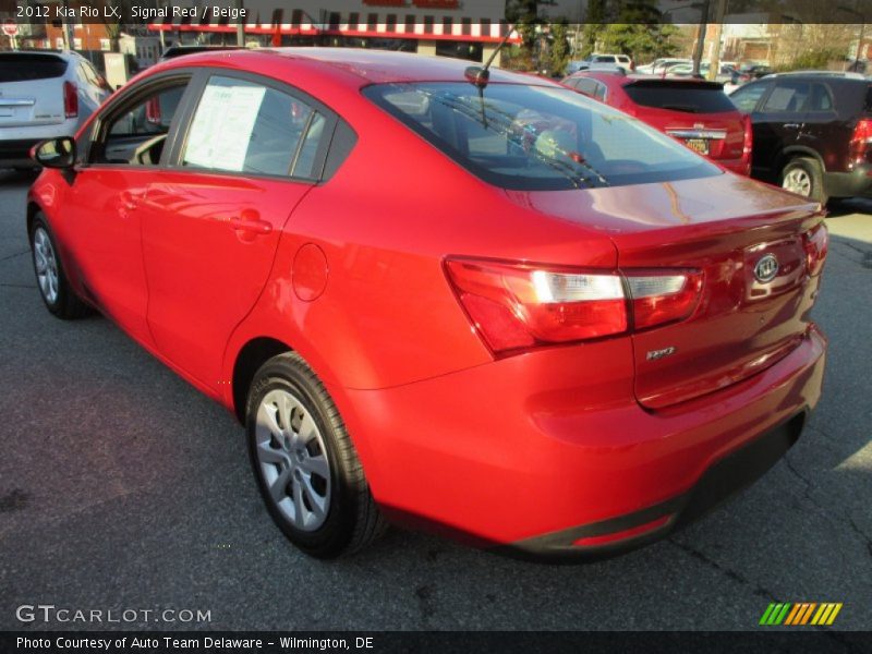 Signal Red / Beige 2012 Kia Rio LX