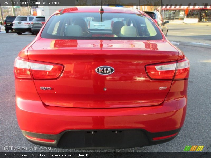 Signal Red / Beige 2012 Kia Rio LX
