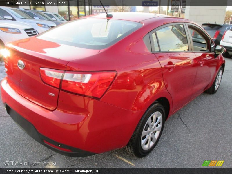 Signal Red / Beige 2012 Kia Rio LX