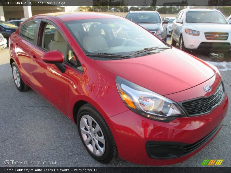 Signal Red / Beige 2012 Kia Rio LX