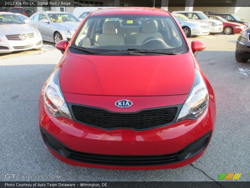 Signal Red / Beige 2012 Kia Rio LX