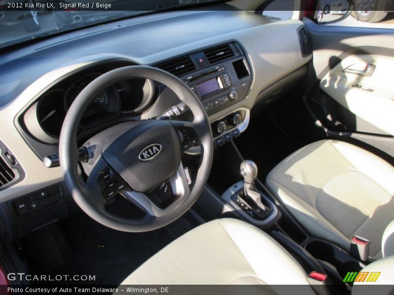 Signal Red / Beige 2012 Kia Rio LX