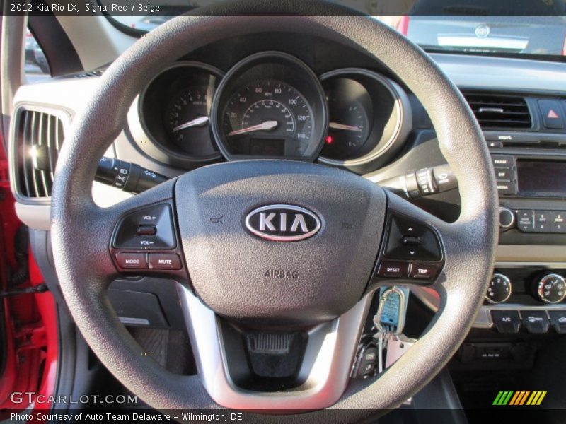 Signal Red / Beige 2012 Kia Rio LX