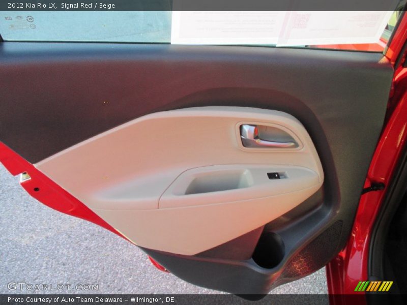 Signal Red / Beige 2012 Kia Rio LX