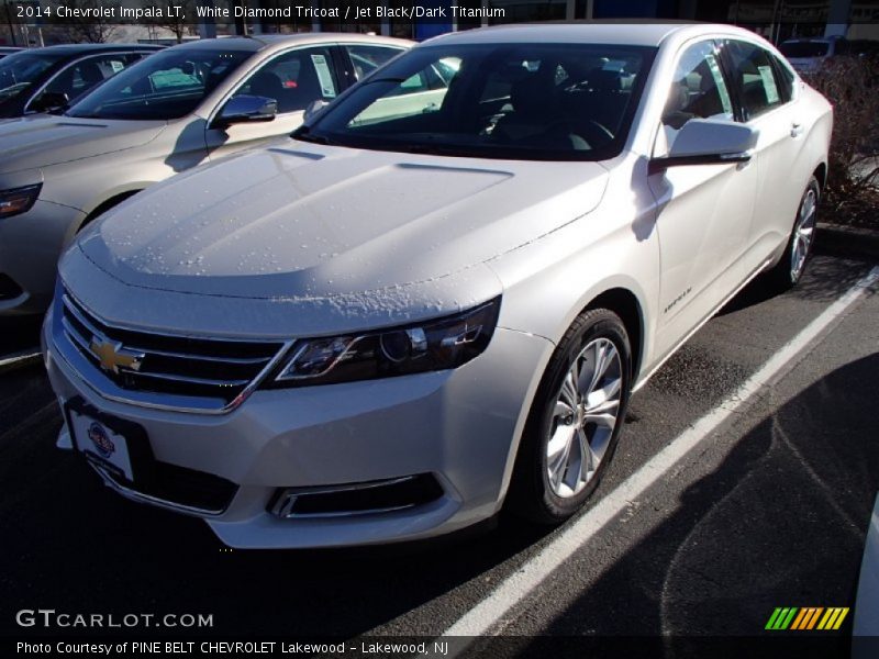 White Diamond Tricoat / Jet Black/Dark Titanium 2014 Chevrolet Impala LT