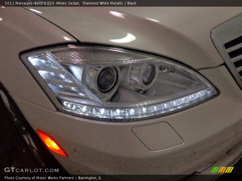 Diamond White Metallic / Black 2011 Mercedes-Benz S 550 4Matic Sedan
