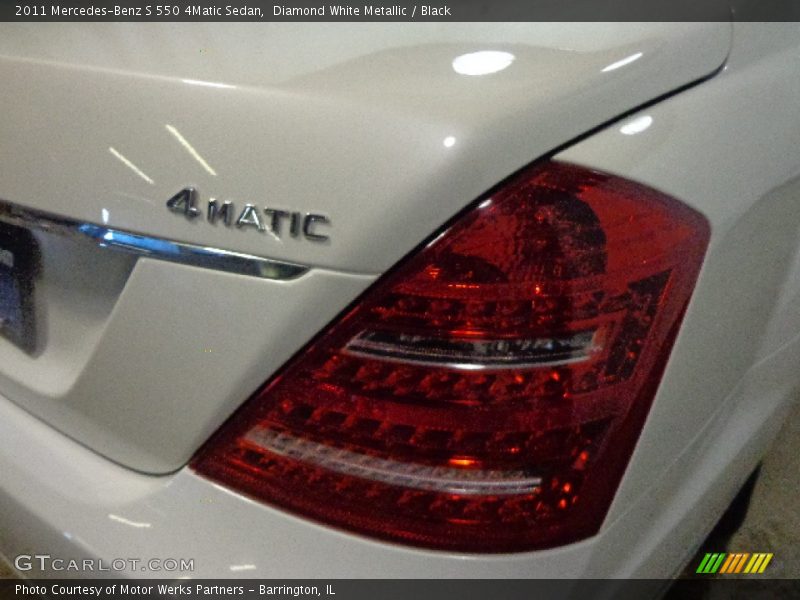 Diamond White Metallic / Black 2011 Mercedes-Benz S 550 4Matic Sedan