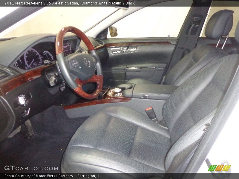 Diamond White Metallic / Black 2011 Mercedes-Benz S 550 4Matic Sedan
