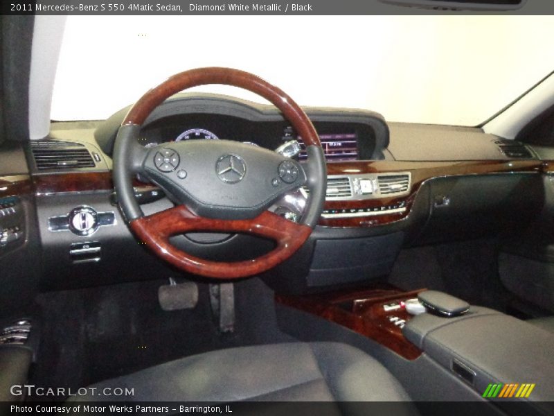 Diamond White Metallic / Black 2011 Mercedes-Benz S 550 4Matic Sedan