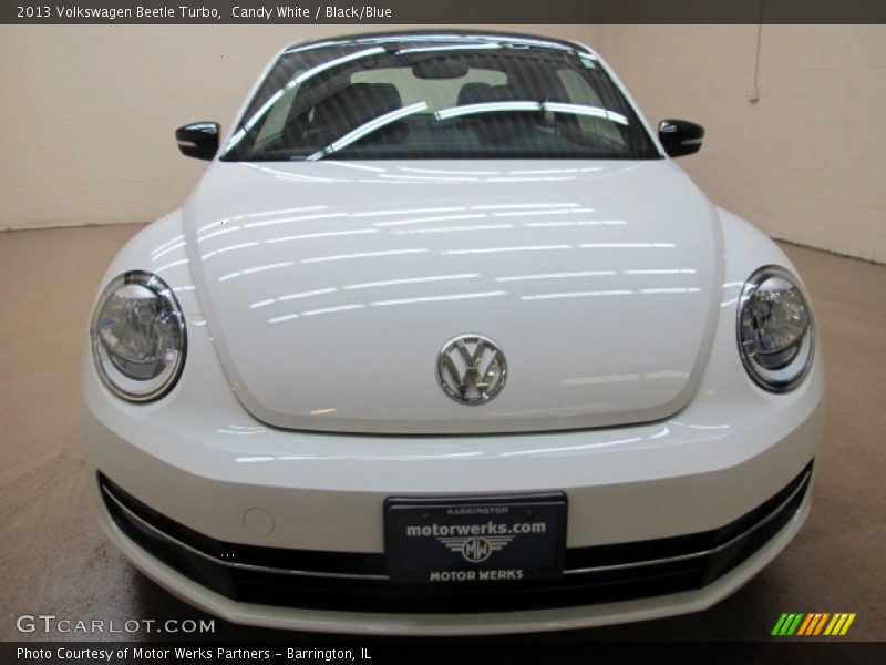 Candy White / Black/Blue 2013 Volkswagen Beetle Turbo