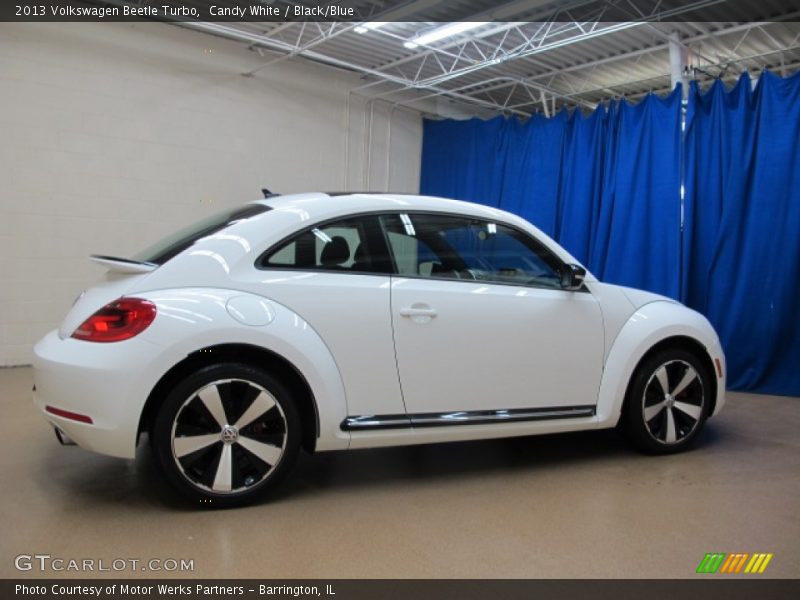 Candy White / Black/Blue 2013 Volkswagen Beetle Turbo