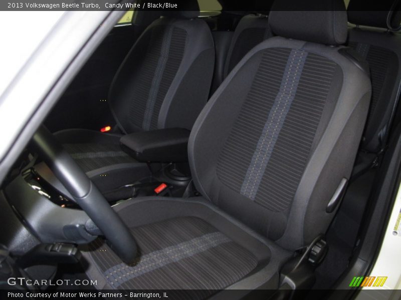 Candy White / Black/Blue 2013 Volkswagen Beetle Turbo