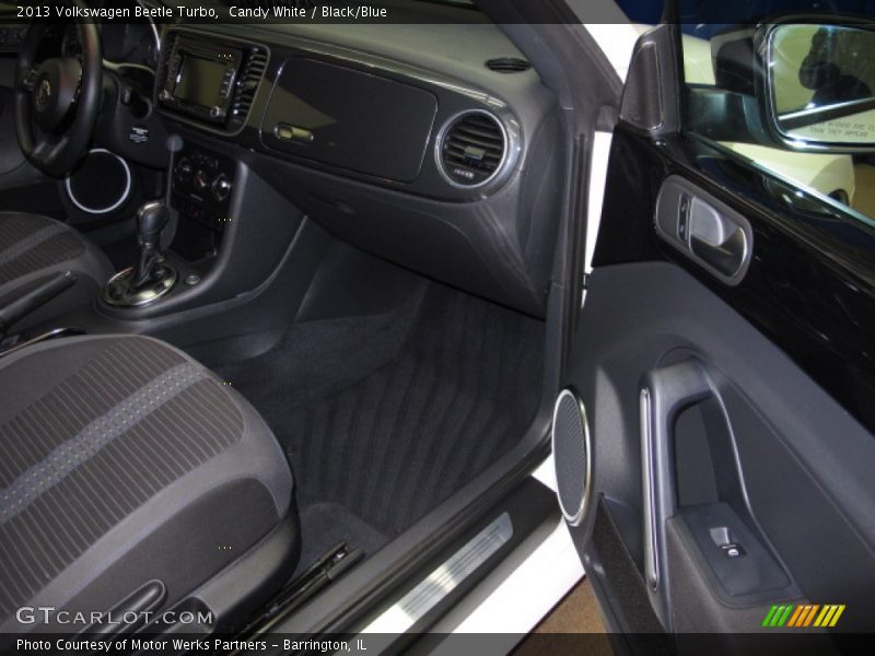Candy White / Black/Blue 2013 Volkswagen Beetle Turbo
