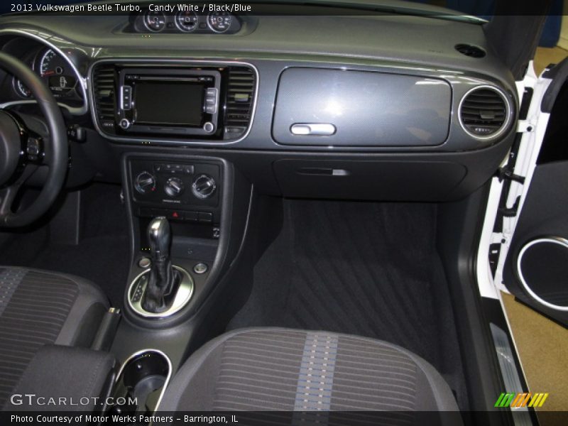 Candy White / Black/Blue 2013 Volkswagen Beetle Turbo