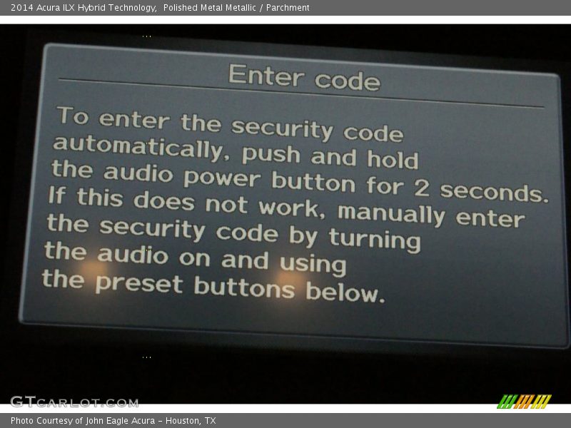 Polished Metal Metallic / Parchment 2014 Acura ILX Hybrid Technology