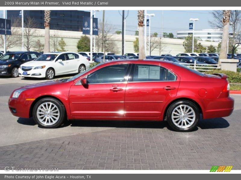 Vivid Red Metallic / Camel 2009 Mercury Milan I4 Premier