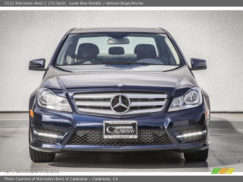 Lunar Blue Metallic / Almond Beige/Mocha 2012 Mercedes-Benz C 250 Sport