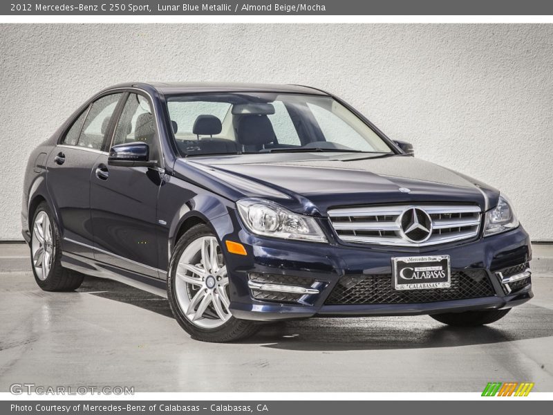 Lunar Blue Metallic / Almond Beige/Mocha 2012 Mercedes-Benz C 250 Sport