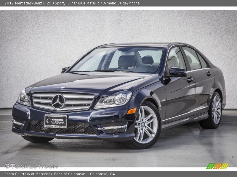 Lunar Blue Metallic / Almond Beige/Mocha 2012 Mercedes-Benz C 250 Sport