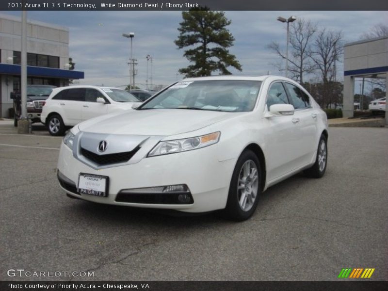 White Diamond Pearl / Ebony Black 2011 Acura TL 3.5 Technology