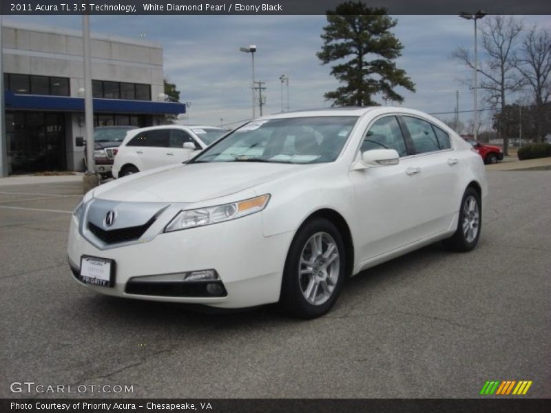 White Diamond Pearl / Ebony Black 2011 Acura TL 3.5 Technology