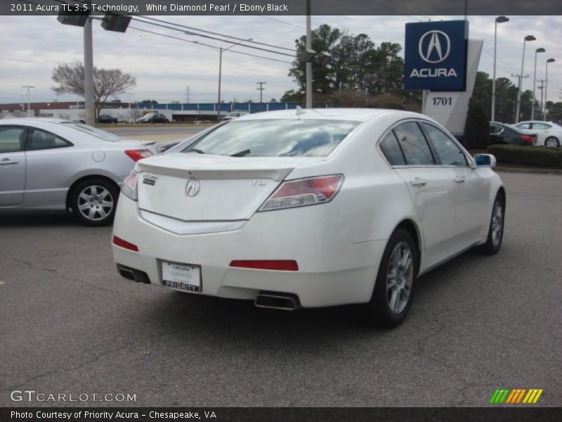 White Diamond Pearl / Ebony Black 2011 Acura TL 3.5 Technology