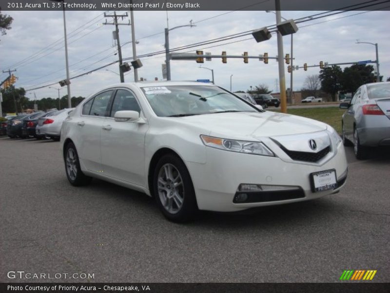 White Diamond Pearl / Ebony Black 2011 Acura TL 3.5 Technology