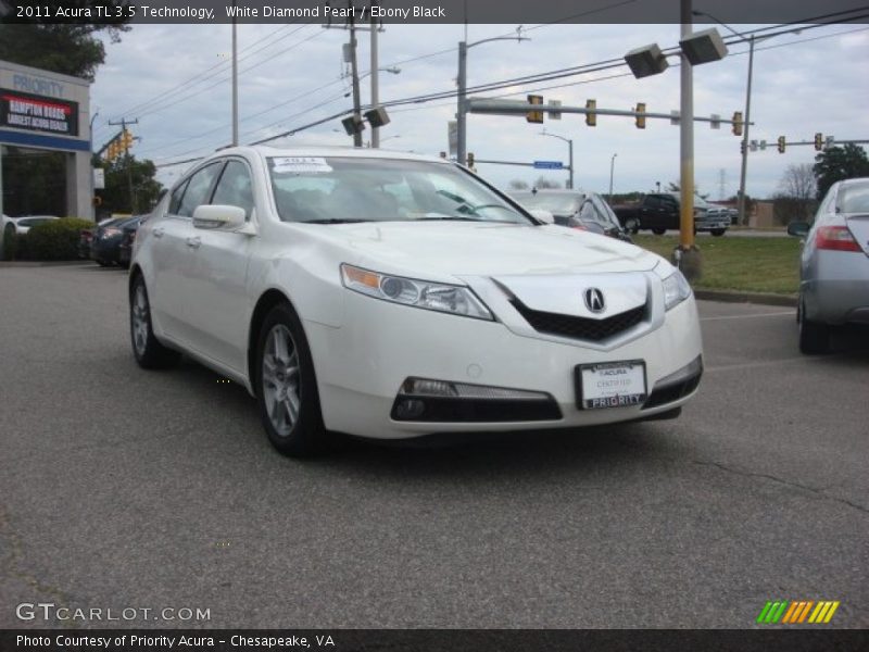 White Diamond Pearl / Ebony Black 2011 Acura TL 3.5 Technology