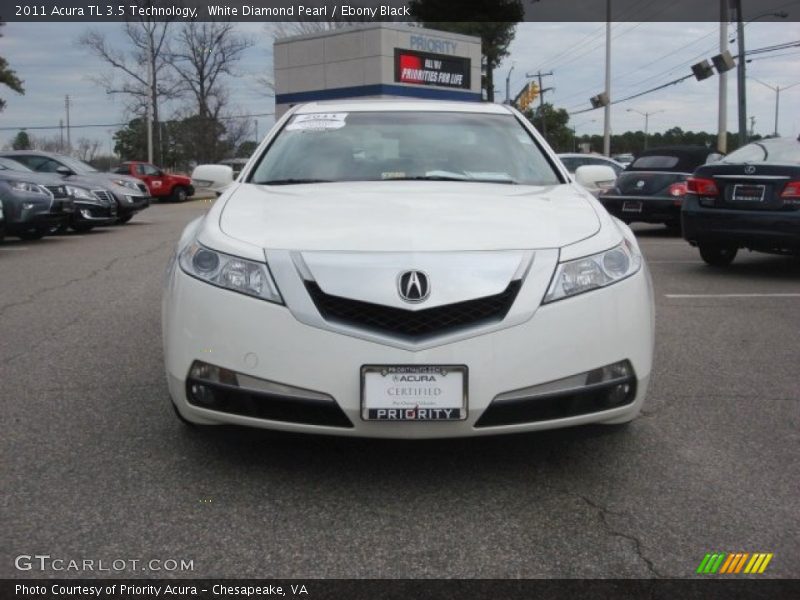 White Diamond Pearl / Ebony Black 2011 Acura TL 3.5 Technology