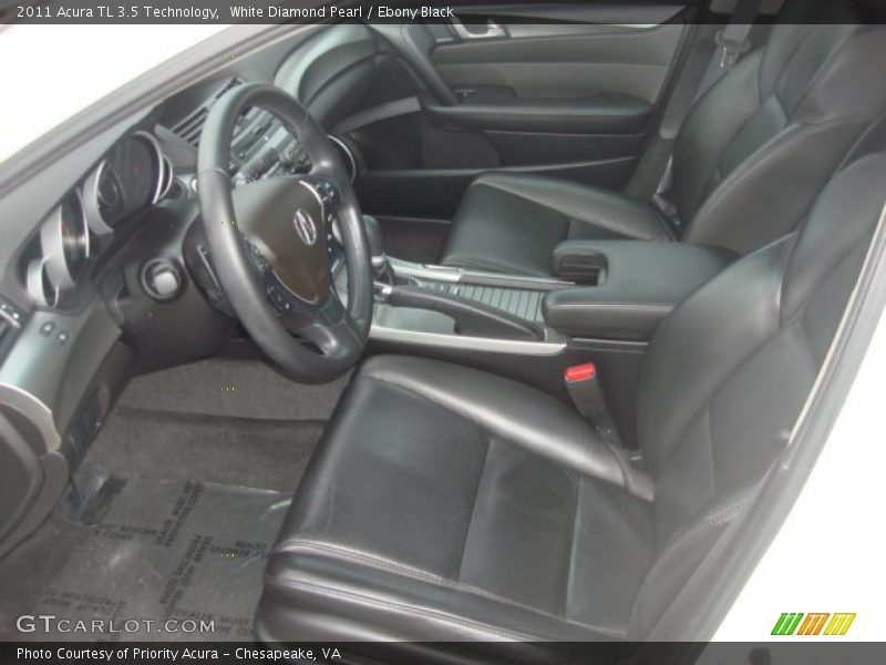 White Diamond Pearl / Ebony Black 2011 Acura TL 3.5 Technology