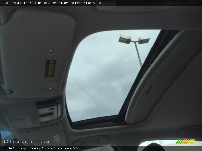 White Diamond Pearl / Ebony Black 2011 Acura TL 3.5 Technology