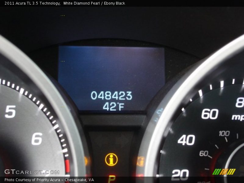 White Diamond Pearl / Ebony Black 2011 Acura TL 3.5 Technology