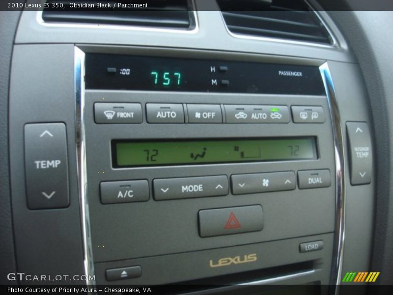 Obsidian Black / Parchment 2010 Lexus ES 350