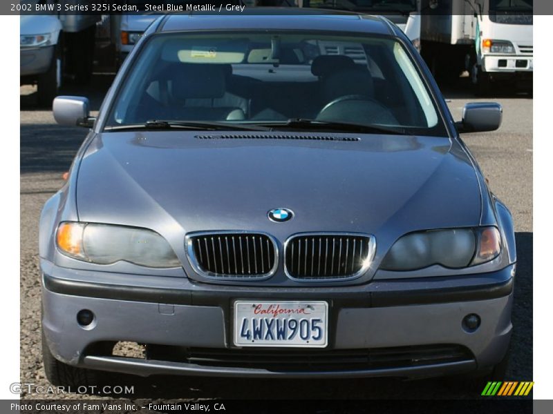 Steel Blue Metallic / Grey 2002 BMW 3 Series 325i Sedan