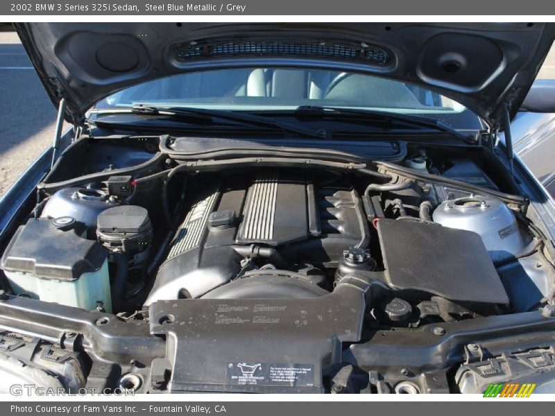 Steel Blue Metallic / Grey 2002 BMW 3 Series 325i Sedan