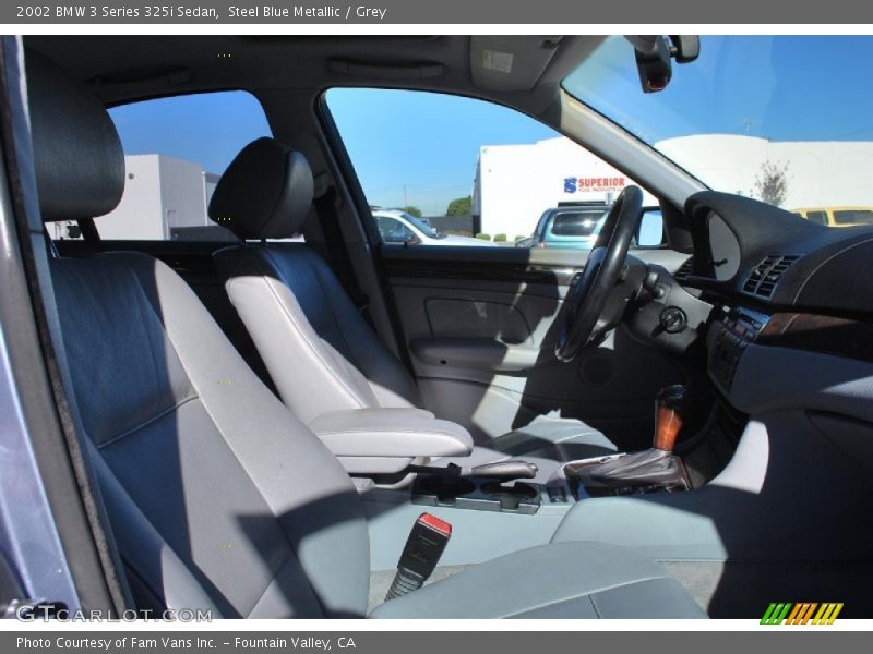 Steel Blue Metallic / Grey 2002 BMW 3 Series 325i Sedan