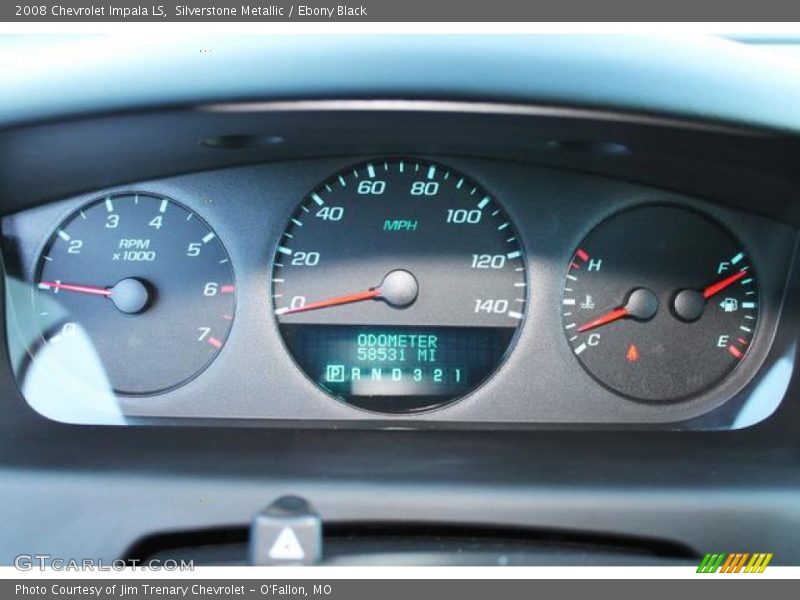 Silverstone Metallic / Ebony Black 2008 Chevrolet Impala LS