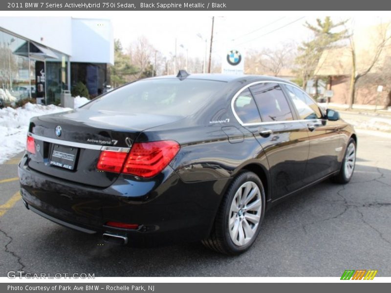 Black Sapphire Metallic / Black 2011 BMW 7 Series ActiveHybrid 750i Sedan