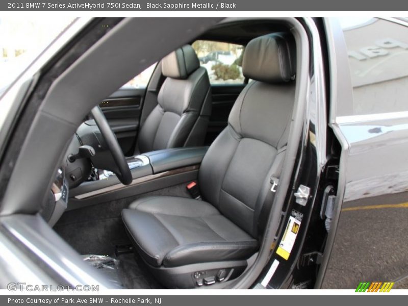 Front Seat of 2011 7 Series ActiveHybrid 750i Sedan