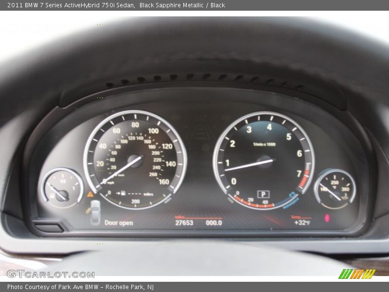 Black Sapphire Metallic / Black 2011 BMW 7 Series ActiveHybrid 750i Sedan