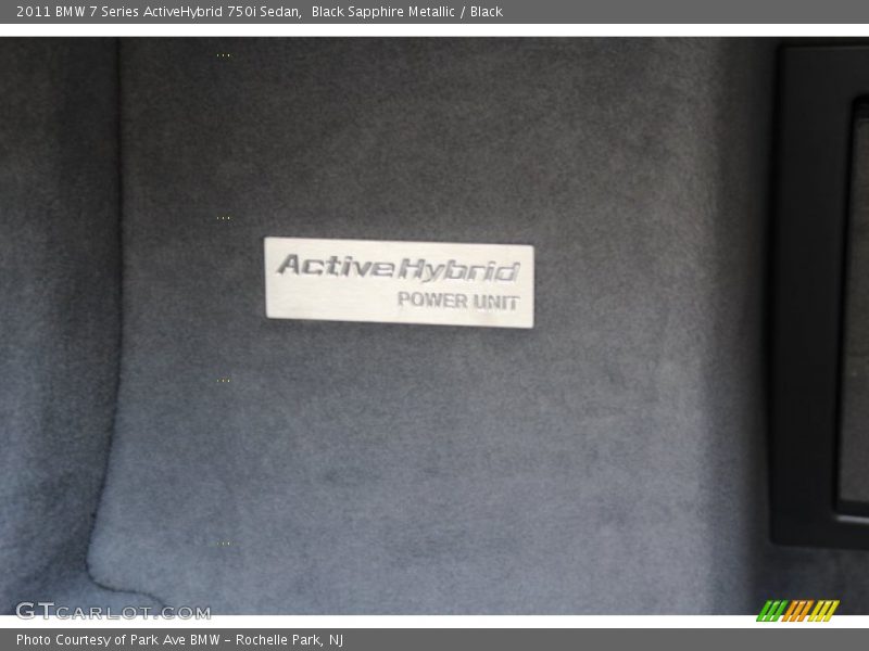 Black Sapphire Metallic / Black 2011 BMW 7 Series ActiveHybrid 750i Sedan