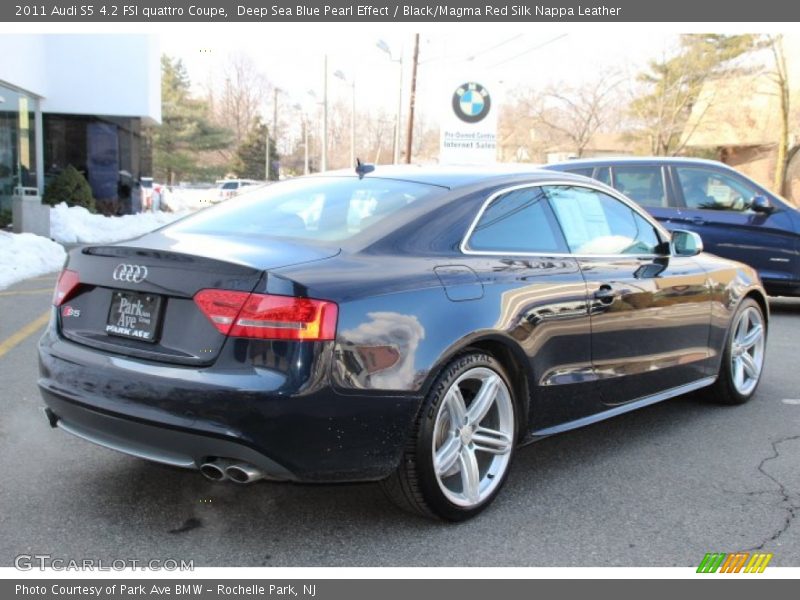 Deep Sea Blue Pearl Effect / Black/Magma Red Silk Nappa Leather 2011 Audi S5 4.2 FSI quattro Coupe