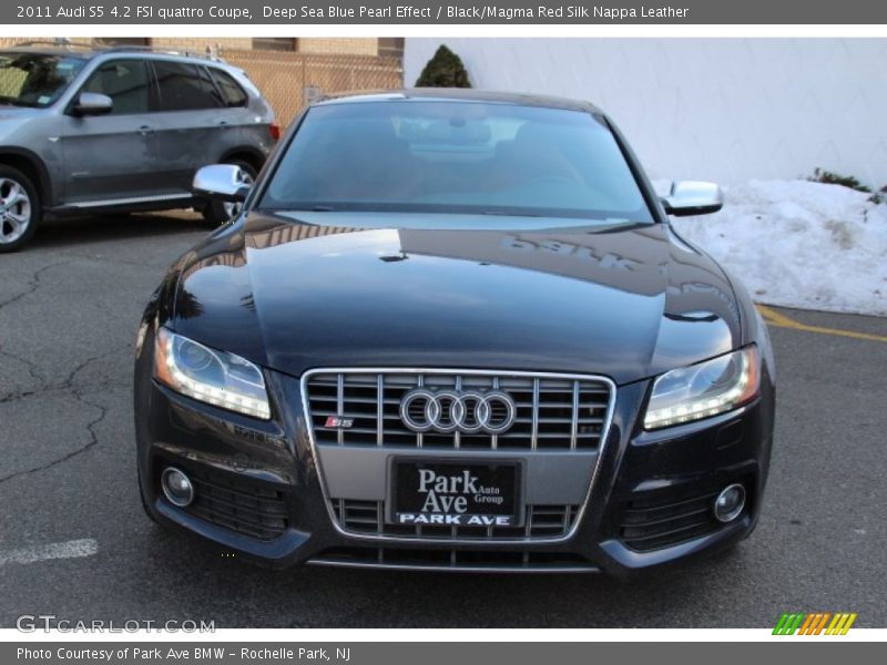 Deep Sea Blue Pearl Effect / Black/Magma Red Silk Nappa Leather 2011 Audi S5 4.2 FSI quattro Coupe