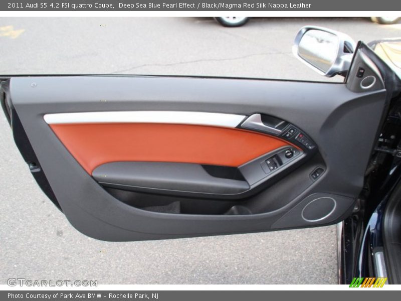 Deep Sea Blue Pearl Effect / Black/Magma Red Silk Nappa Leather 2011 Audi S5 4.2 FSI quattro Coupe